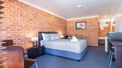 Commercial photography of accommodation studio room